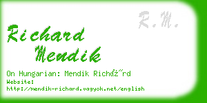 richard mendik business card
